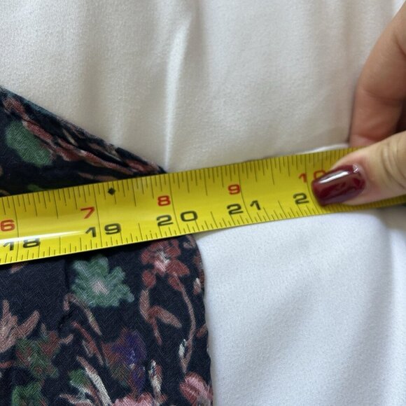 William Rast Blue Devondra Peasant A-line Dress Womens Floral Sleeveless - Picture 5 of 7